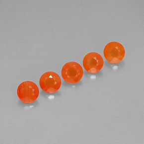 2.18 ct Orange Carnelian Stone, Natural Carnelian in Round Facet Shape for Sale