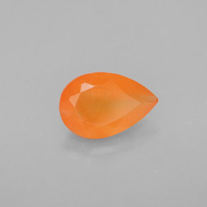1.29 ct Orange Carnelian Stone, Natural Carnelian in Pear Facet Shape for Sale