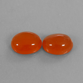 4.72 ct Orange Carnelian Gemstone, Carnelian Gem in Oval Cabochon Shape for Sale.