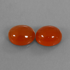 6.04 ct Orange Carnelian Gemstone, Carnelian Gem in Oval Cabochon Shape for Sale.