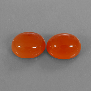 5.85 ct Orange Carnelian Gemstone, Carnelian Gem in Oval Cabochon Shape for Sale.