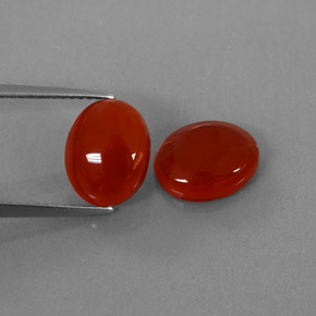 4.81 ct Orange Carnelian Stone, Natural Carnelian in Oval Cabochon Shape for Sale