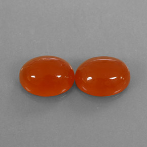 5.17 ct Orange Carnelian Gemstone, Carnelian Gem in Oval Cabochon Shape for Sale.