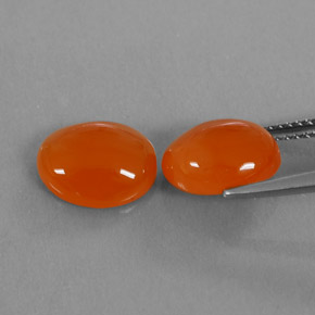 Carnelian Gemstone in 10.2 x 8.4 mm Size for Sale, Carnelian Stone in Orange Color