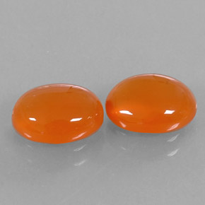 3.11 ct Orange Carnelian Gemstone, Carnelian Gem in Oval Cabochon Shape for Sale.