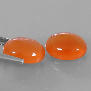 Carnelian Gemstone in 9 x 7 mm (calibrated) Size for Sale, Carnelian Stone in Orange Color