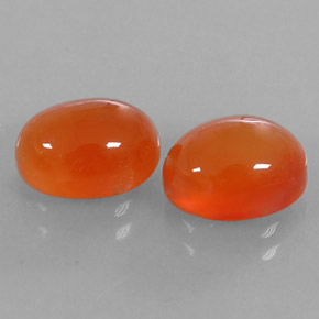 4.54 ct Orange Carnelian Gemstone, Carnelian Gem in Oval Cabochon Shape for Sale.
