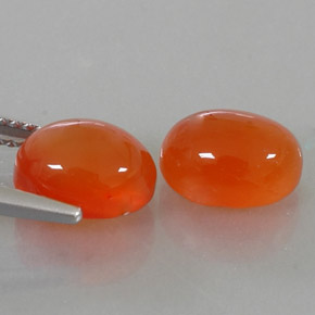 Carnelian Gemstone in 9 x 7 mm (calibrated) Size for Sale, Carnelian Stone in Orange Color