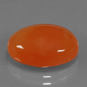 5.86 ct Orange Carnelian Stone, Natural Carnelian in Oval Cabochon Shape for Sale