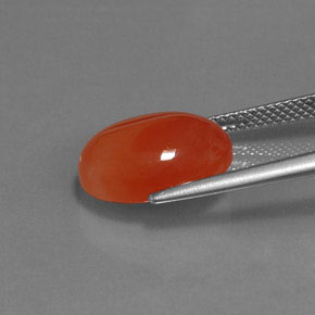 Carnelian Gemstone in 14 x 10 mm (calibrated) Size for Sale, Carnelian Stone in Orange Color