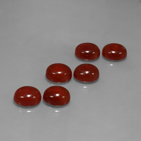 30.30 ct Red Carnelian Stone, Natural Carnelian in Oval Cabochon Shape for Sale