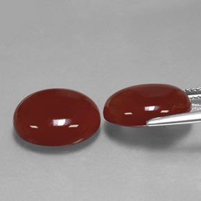 Carnelian Gemstone in 14 x 12 mm (calibrated) Size for Sale, Carnelian Stone in Brownish Red Color