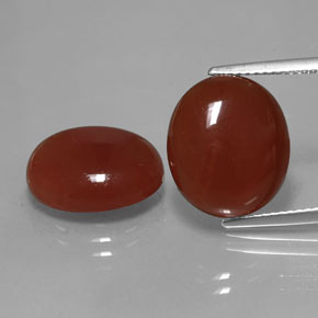 13.33 ct Red Carnelian Gemstone, Carnelian Gem in Oval Cabochon Shape for Sale.