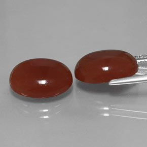 Carnelian Gemstone in 14 x 12 mm (calibrated) Size for Sale, Carnelian Stone in Brownish Red Color