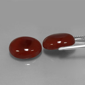 Carnelian Gemstone in 14 x 12 mm (calibrated) Size for Sale, Carnelian Stone in Red Orange Color