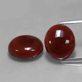 13.33 ct Red Carnelian Gemstone, Carnelian Gem in Oval Cabochon Shape for Sale.