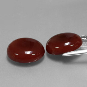 Carnelian Gemstone in 14 x 12 mm (calibrated) Size for Sale, Carnelian Stone in Brownish Red Color