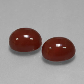 6.81 ct Red Carnelian Stone, Natural Carnelian in Oval Cabochon Shape for Sale
