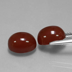 Carnelian Gemstone in 10 x 8 mm (calibrated) Size for Sale, Carnelian Stone in Brownish Red Color