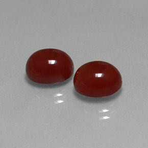 6.51 ct Red Carnelian Stone, Natural Carnelian in Oval Cabochon Shape for Sale