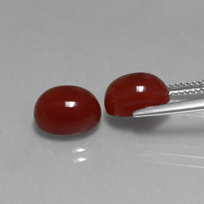 Carnelian Gemstone in 10 x 8 mm (calibrated) Size for Sale, Carnelian Stone in Brownish Red Color