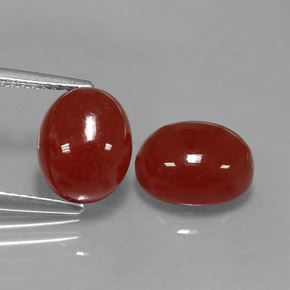 5.88 ct Orange Carnelian Gemstone, Carnelian Gem in Oval Cabochon Shape for Sale.