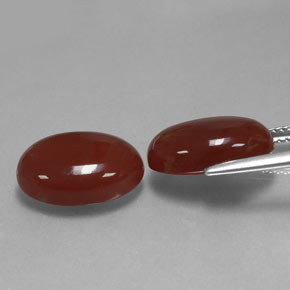 Carnelian Gemstone in 14 x 10 mm (calibrated) Size for Sale, Carnelian Stone in Brownish Red Color