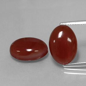 11.20 ct Red Carnelian Gemstone, Carnelian Gem in Oval Cabochon Shape for Sale.