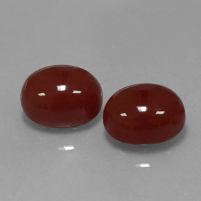 6.59 ct Red Carnelian Stone, Natural Carnelian in Oval Cabochon Shape for Sale