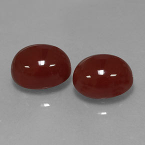 6.67 ct Red Carnelian Stone, Natural Carnelian in Oval Cabochon Shape for Sale