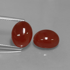 6.18 ct Orange Carnelian Gemstone, Carnelian Gem in Oval Cabochon Shape for Sale.