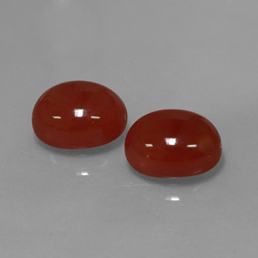6.18 ct Orange Carnelian Stone, Natural Carnelian in Oval Cabochon Shape for Sale