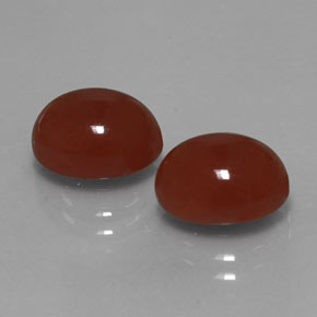 6.05 ct Red Carnelian Stone, Natural Carnelian in Oval Cabochon Shape for Sale