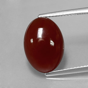 5.98 ct Orange Carnelian Gemstone, Carnelian Gem in Oval Cabochon Shape for Sale.