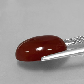 Carnelian Gemstone in 14 x 10 mm (calibrated) Size for Sale, Carnelian Stone in Red Orange Color