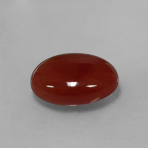 5.28 ct Orange Carnelian Stone, Natural Carnelian in Oval Cabochon Shape for Sale