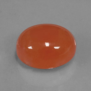 5.58 ct Orange Carnelian Gemstone, Carnelian Gem in Oval Cabochon Shape for Sale.