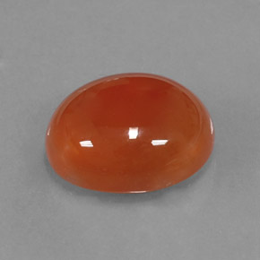 4.54 ct Orange Carnelian Gemstone, Carnelian Gem in Oval Cabochon Shape for Sale.