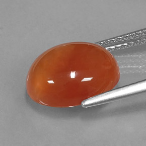 Carnelian Gemstone in 12 x 10 mm (calibrated) Size for Sale, Carnelian Stone in Orange Color