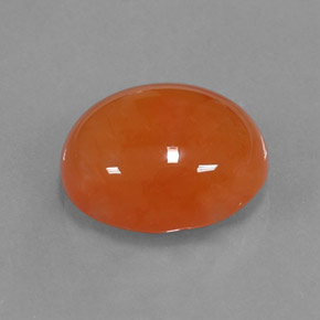 4.81 ct Orange Carnelian Gemstone, Carnelian Gem in Oval Cabochon Shape for Sale.