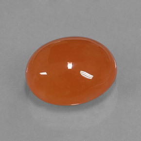 5.15 ct Orange Carnelian Gemstone, Carnelian Gem in Oval Cabochon Shape for Sale.