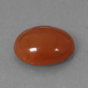 4.06 ct Orange Carnelian Gemstone, Carnelian Gem in Oval Cabochon Shape for Sale.