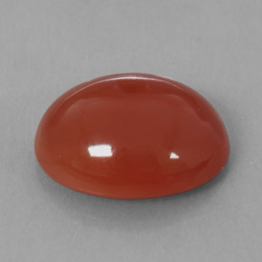 3.69 ct Orange Carnelian Gemstone, Carnelian Gem in Oval Cabochon Shape for Sale.