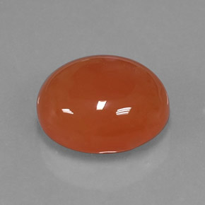 4.98 ct Orange Carnelian Gemstone, Carnelian Gem in Oval Cabochon Shape for Sale.