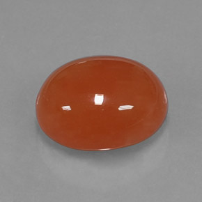 5.13 ct Orange Carnelian Gemstone, Carnelian Gem in Oval Cabochon Shape for Sale.
