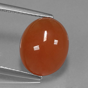 5.13 ct Orange Carnelian Stone, Natural Carnelian in Oval Cabochon Shape for Sale