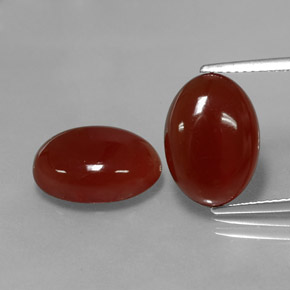 11.33 ct Red Carnelian Gemstone, Carnelian Gem in Oval Cabochon Shape for Sale.