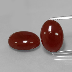 11.24 ct Red Carnelian Gemstone, Carnelian Gem in Oval Cabochon Shape for Sale.