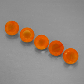 2.34 ct Orange Carnelian Stone, Natural Carnelian in Round Facet Shape for Sale
