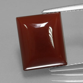 5.78 ct Orange Carnelian Gemstone, Carnelian Gem in Baguette Cabochon Shape for Sale.